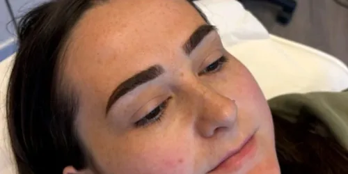 Microbladed eyebrows after treatment by Lucy, Cheshire
